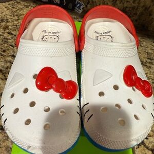Hello Kitty Kids Crocs - White and Red